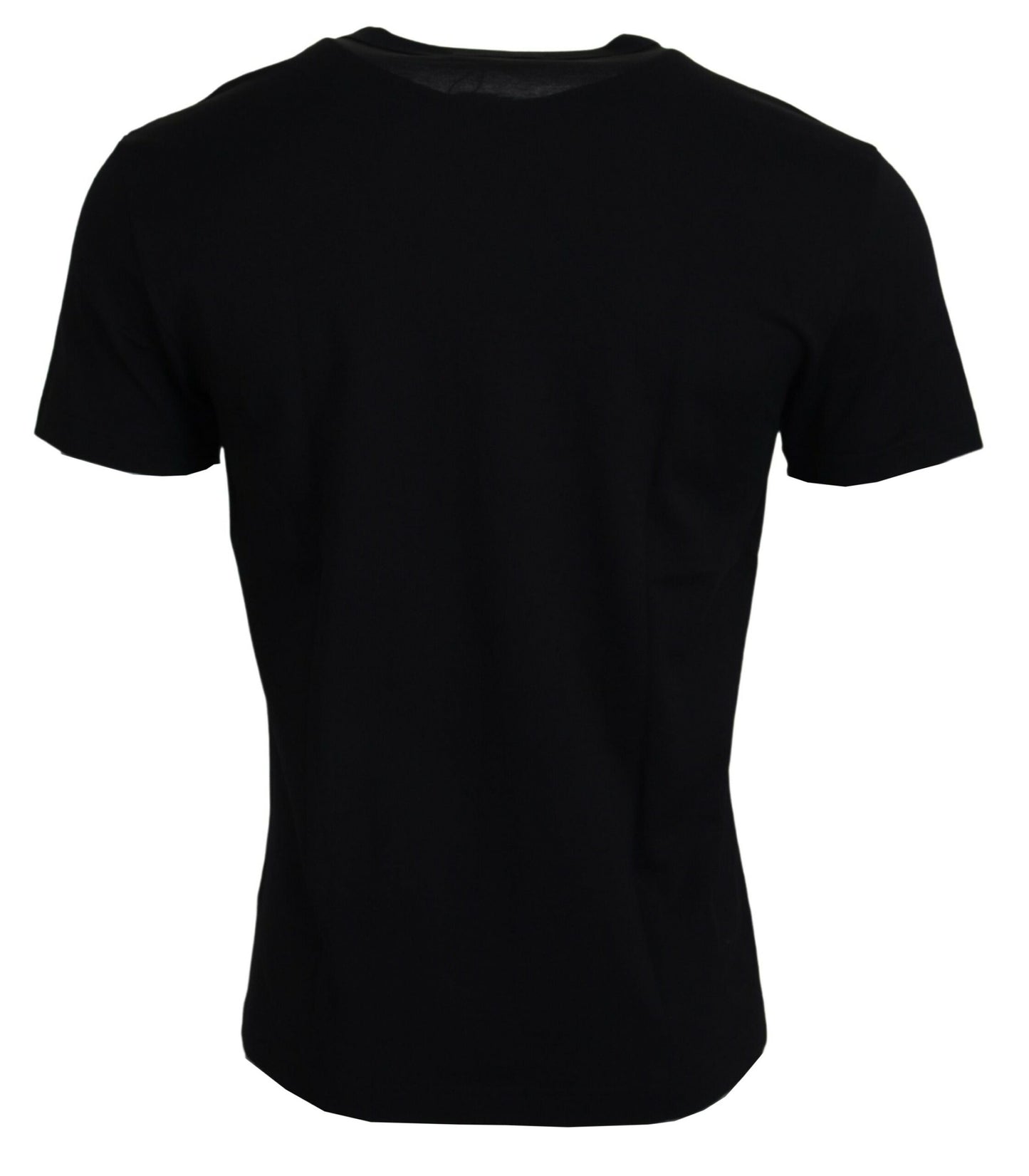 T-shirt en coton noir Dolce &amp; Gabbana Chic pour l'homme moderne