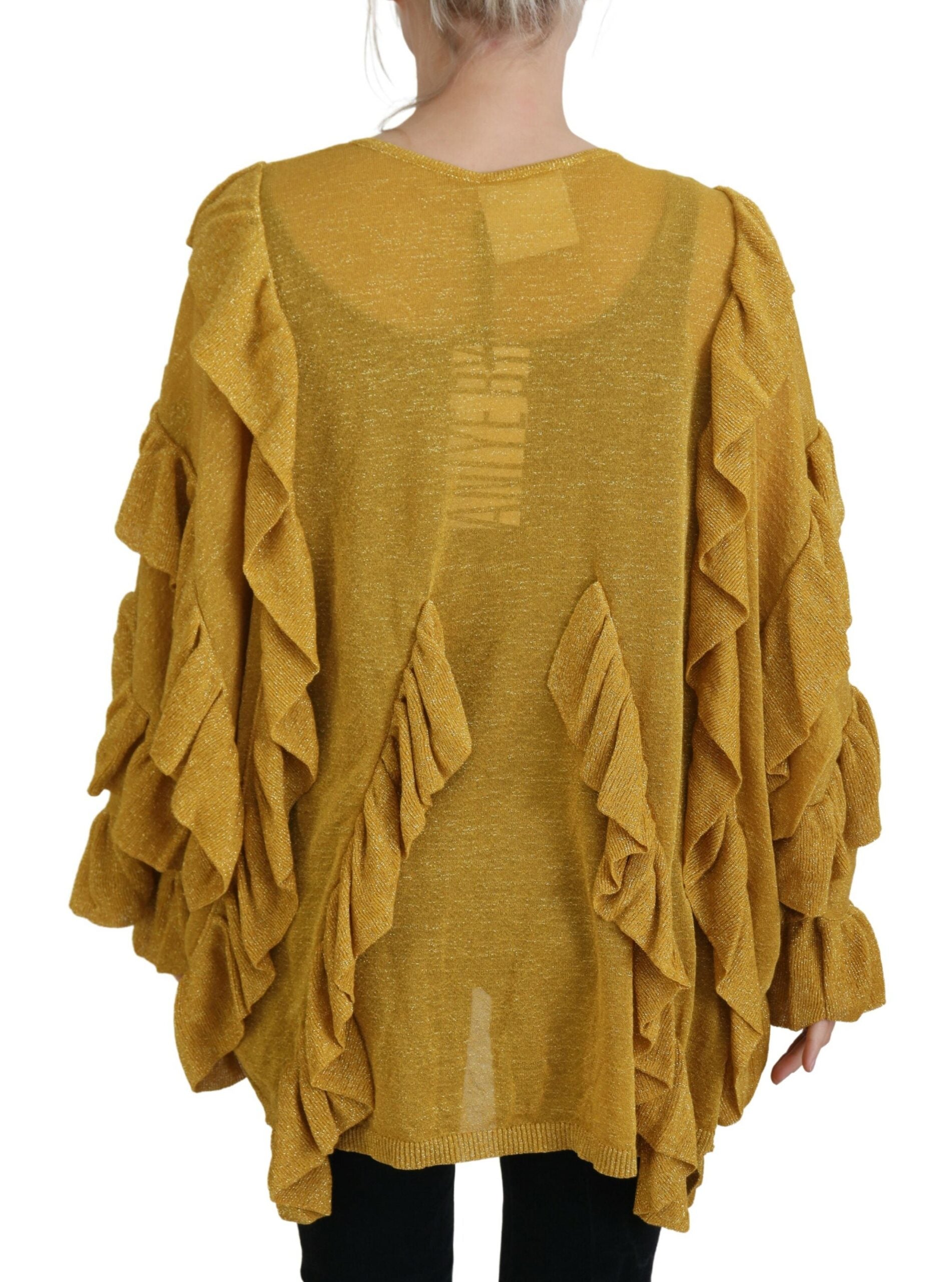 Aniye By Gold Long Sleeves Ruffled Women Cardigan Sweater by Aniye By