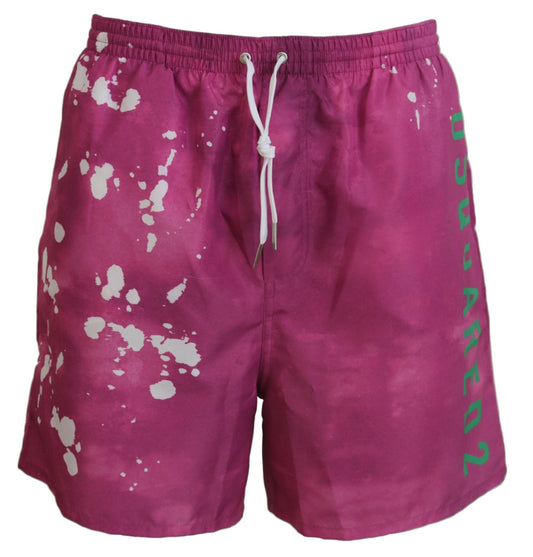 Boxer de bain rose tie-dye Dsquared²