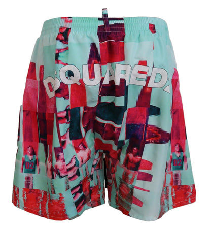 Boxer de bain imprimé multicolore Dsquared²