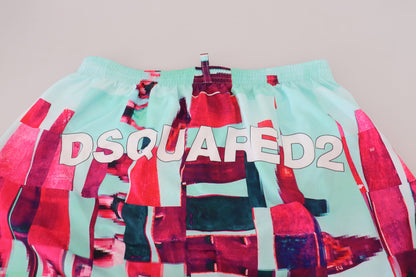 Boxer de bain imprimé multicolore Dsquared²