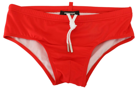 Slip de bain Dsquared² rouge imprimé ICON