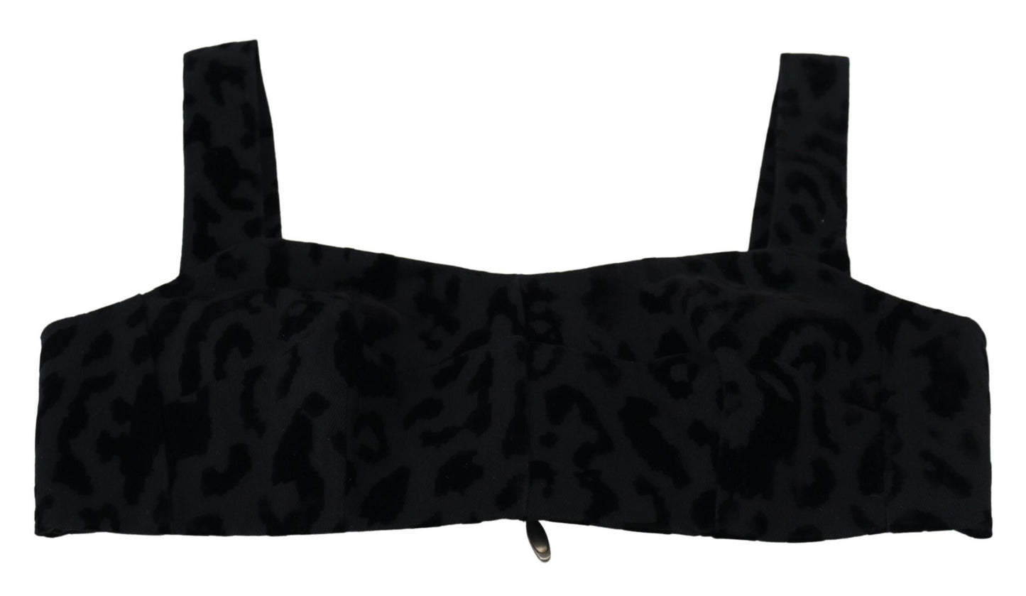 Dolce &amp; Gabbana - Élégant corset bustier en coton mélangé noir