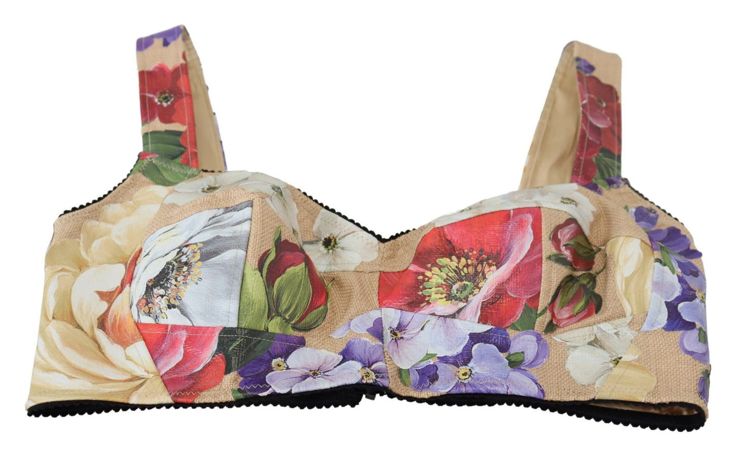 Haut court bustier à imprimé floral Dolce &amp; Gabbana