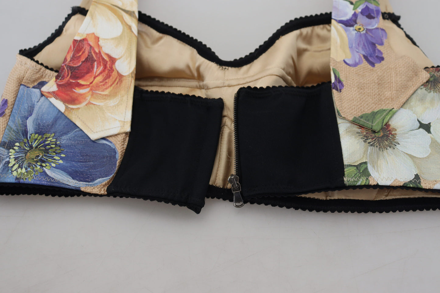 Haut court bustier à imprimé floral Dolce &amp; Gabbana