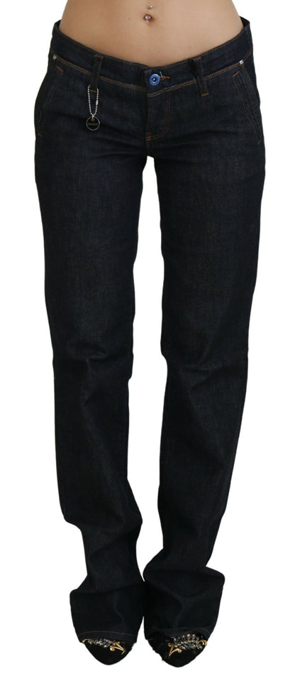 Costume National Blue Low Waist Straight Denim Pants Jeans by Costume National