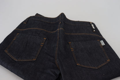 Costume National Blue Low Waist Straight Denim Pants Jeans by Costume National