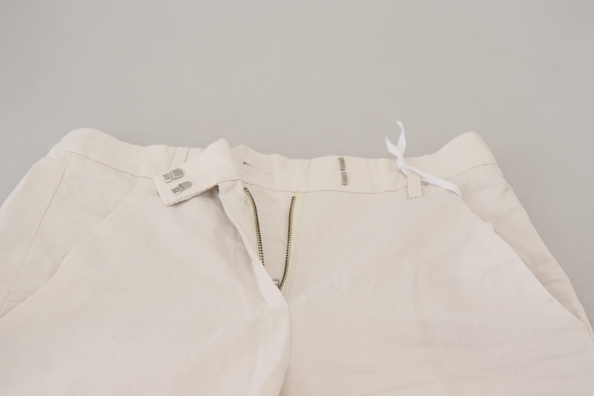 Dondup White High Waist Tapered Women Pants by Dondup