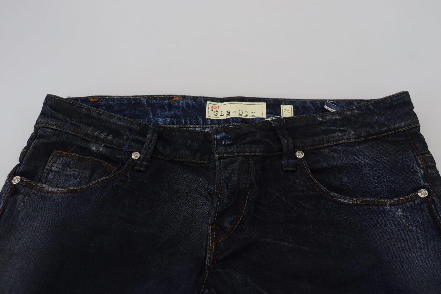 Acht Blue Low Waist Slim Fit Women Denim Jeans by Acht