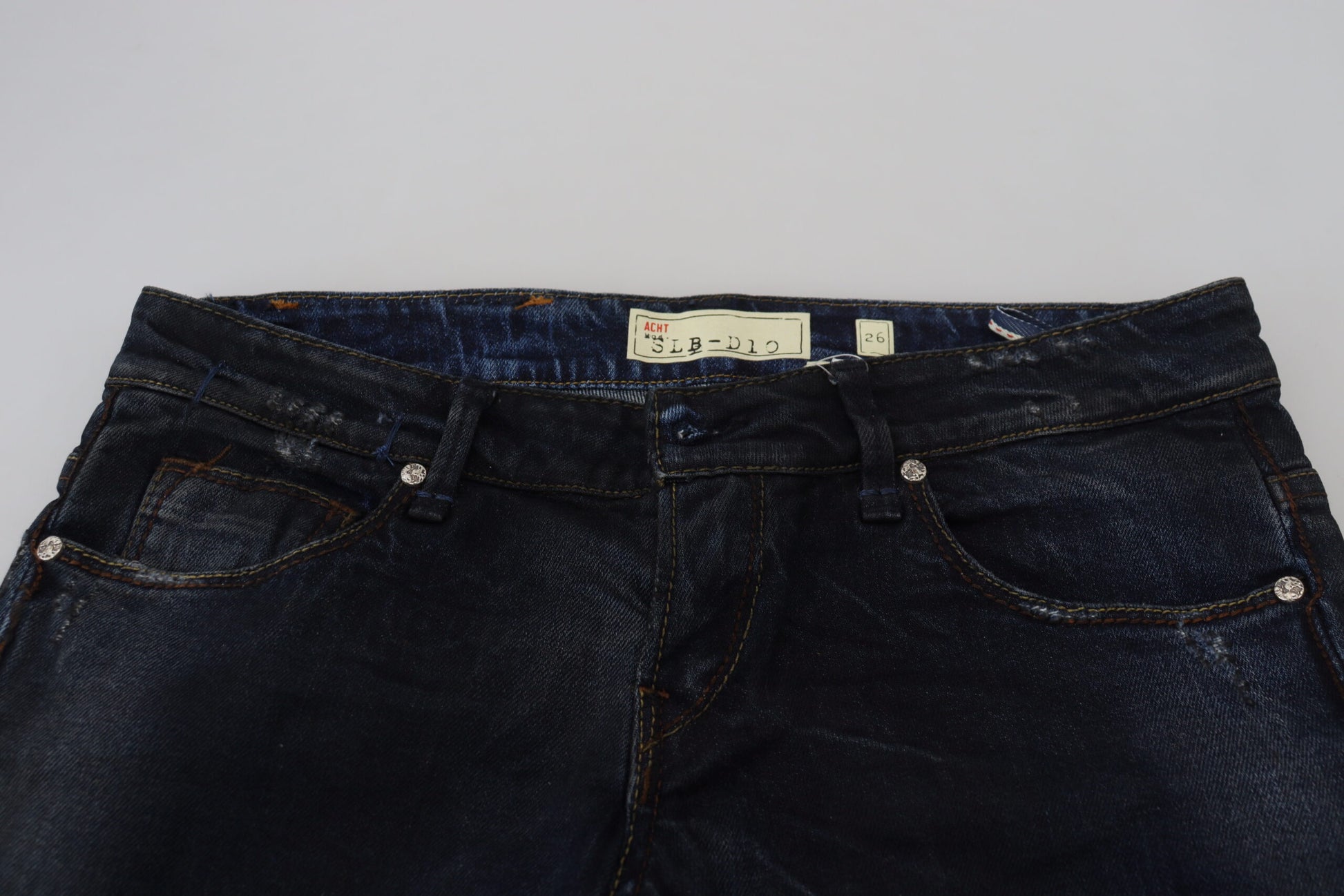 Acht Blue Low Waist Slim Fit Women Denim Jeans by Acht
