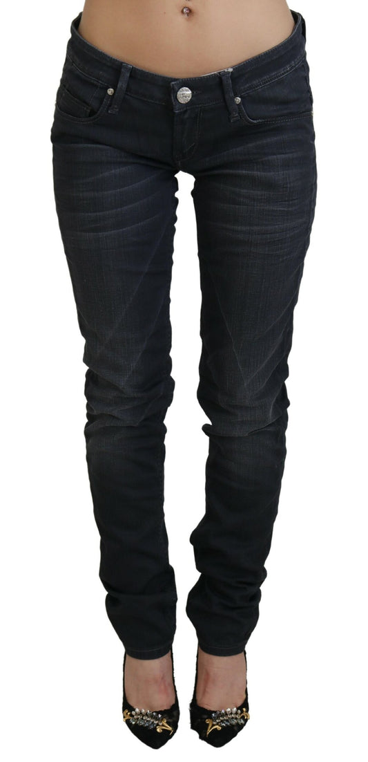 Huit jeans slim délavés noirs élégants