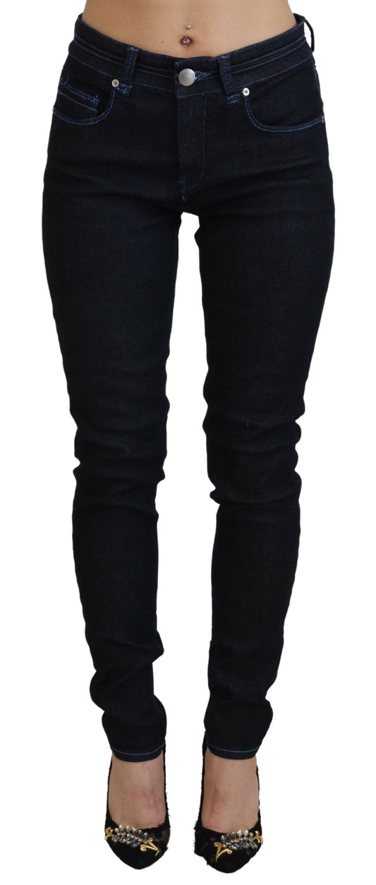 Jean slim en coton bleu foncé Eight Chic