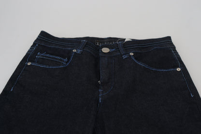 Eight Dark Blue Low Waist Slim Fit Women Denim Jeans
