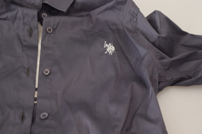 ASSN. DE POLO DES ÉTATS-UNIS Polo gris élégant à manches longues