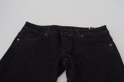 Huit jeans slim en coton noir élégant