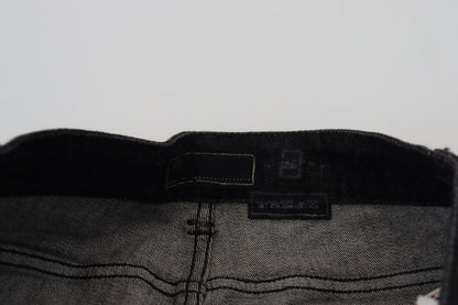 Huit jeans slim en coton noir élégant