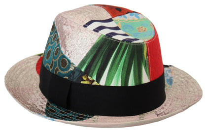 Casquette Fedora multicolore éclectique chic de Dolce &amp; Gabbana