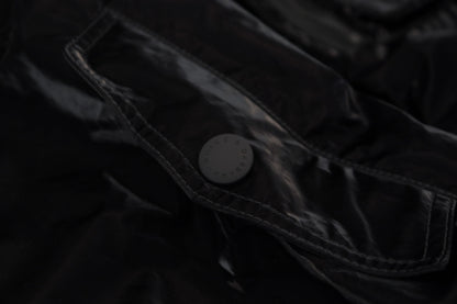Dolce &amp; Gabbana Élégant blouson aviateur noir à capuche