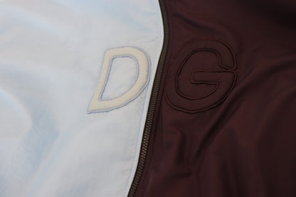 Veste à capuche bleue élégante Dolce &amp; Gabbana - Fermeture éclair intégrale
