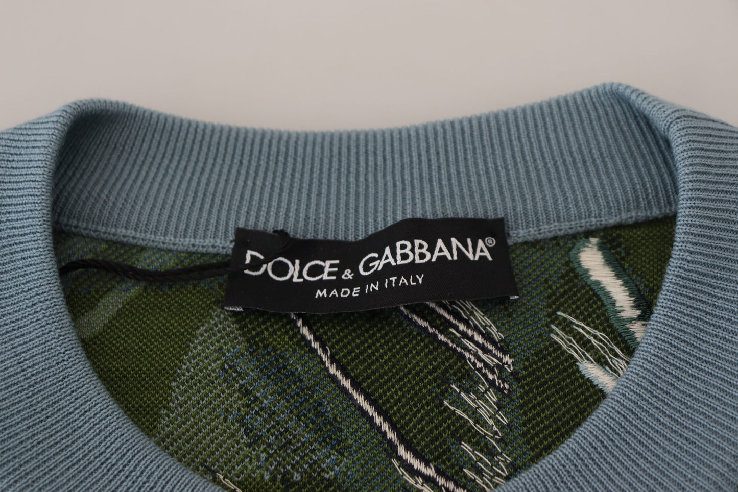Pull en laine et soie brodé Jungle Dolce &amp; Gabbana