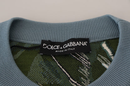 Pull en laine et soie brodé Jungle Dolce &amp; Gabbana