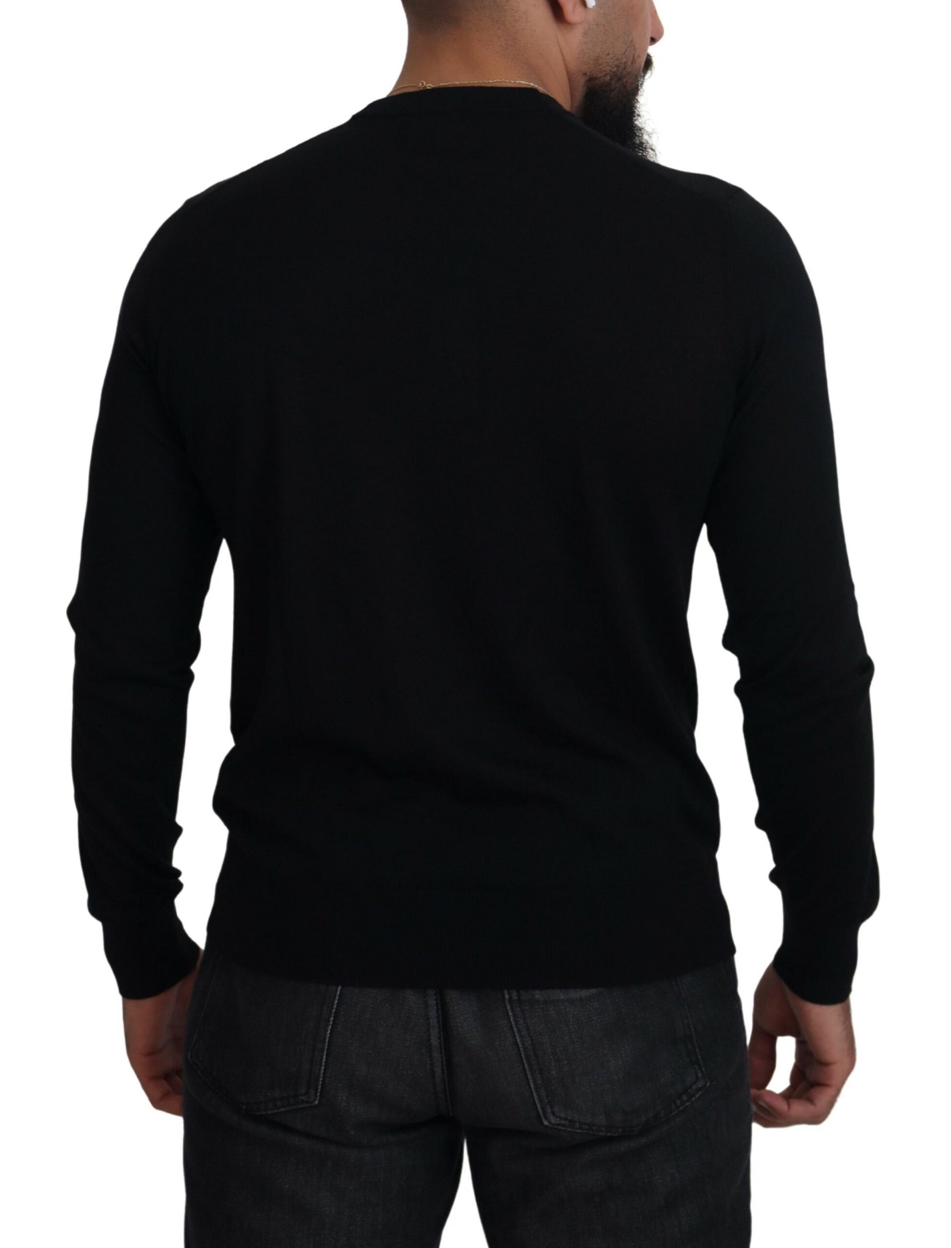 Dolce & Gabbana Black Cashmere Button Down Cardigan Sweater by Dolce & Gabbana