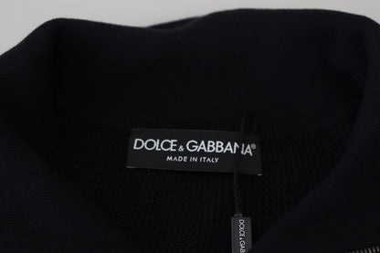 Dolce & Gabbana Black Silk Turtle Neck Pullover Sweater by Dolce & Gabbana