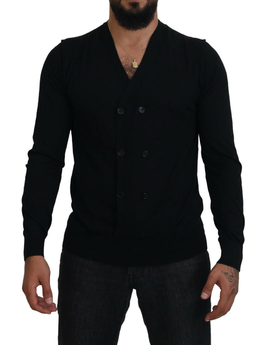 Dolce & Gabbana Black Cashmere Button Down Cardigan Sweater by Dolce & Gabbana
