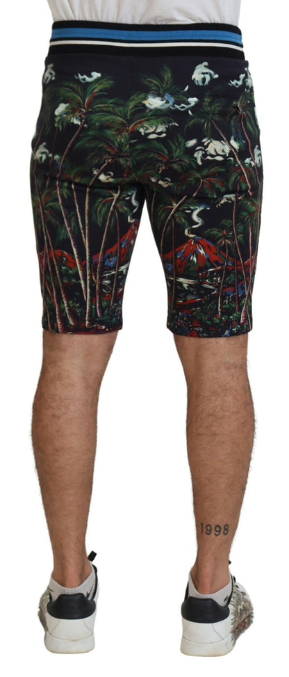Short décontracté longueur genou à imprimé volcan Dolce &amp; Gabbana