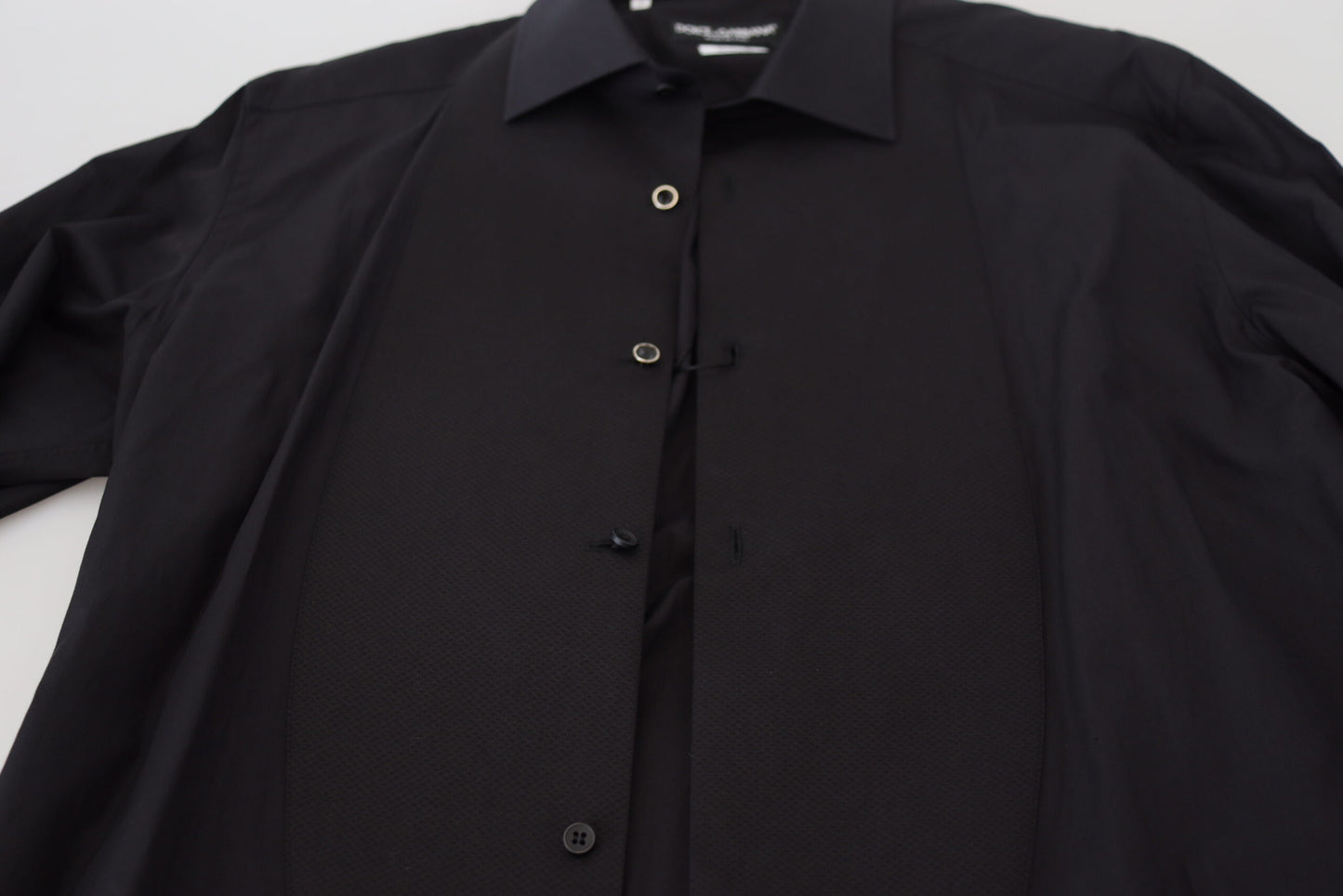 Dolce & Gabbana Black GOLD Cotton Collared Long Sleeve Shirt by Dolce & Gabbana