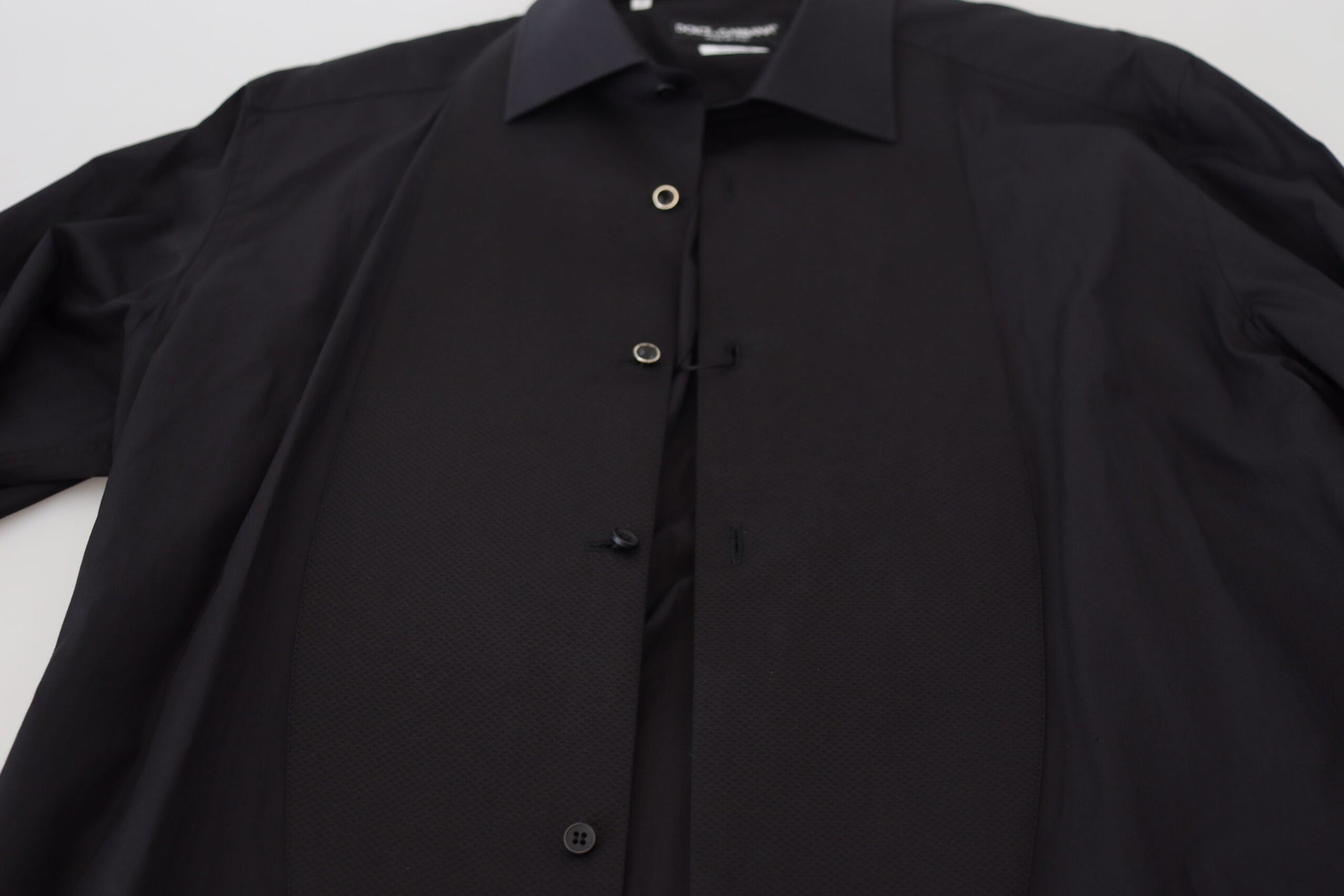 Dolce & Gabbana Black GOLD Cotton Collared Long Sleeve Shirt by Dolce & Gabbana