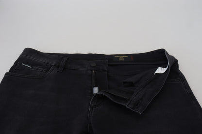 Dolce & Gabbana Black Angel Embroidery Skinny Denim Jeans by Dolce & Gabbana