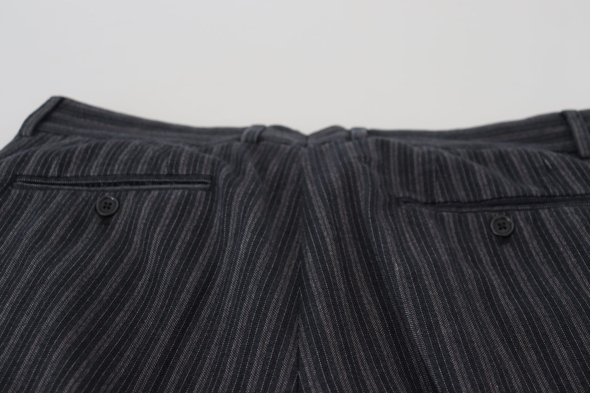 Dolce & Gabbana Dark Gray Stripes Chino Dress Pants by Dolce & Gabbana