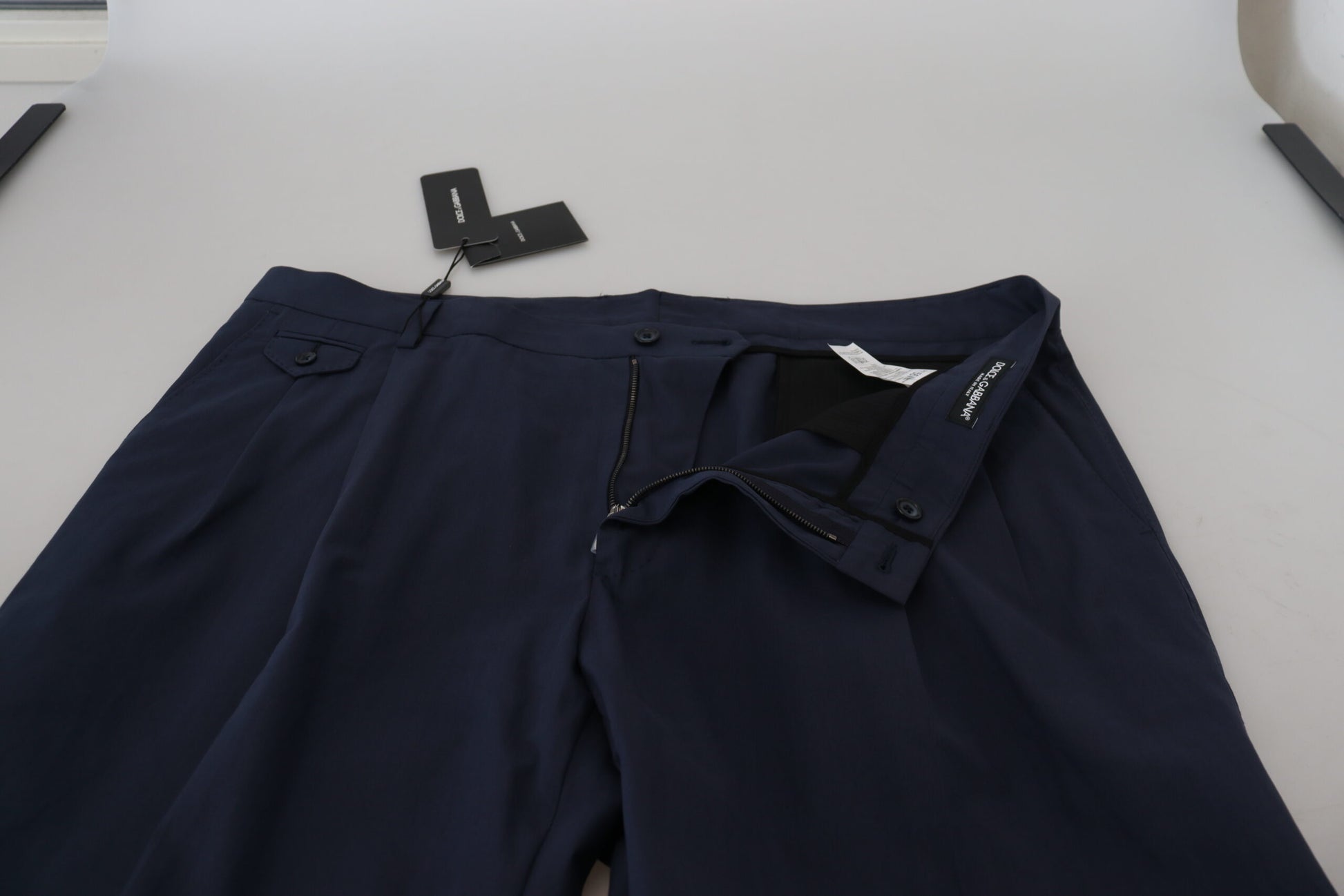 Dolce & Gabbana Dark Blue Cotton Chino Formal Pants by Dolce & Gabbana
