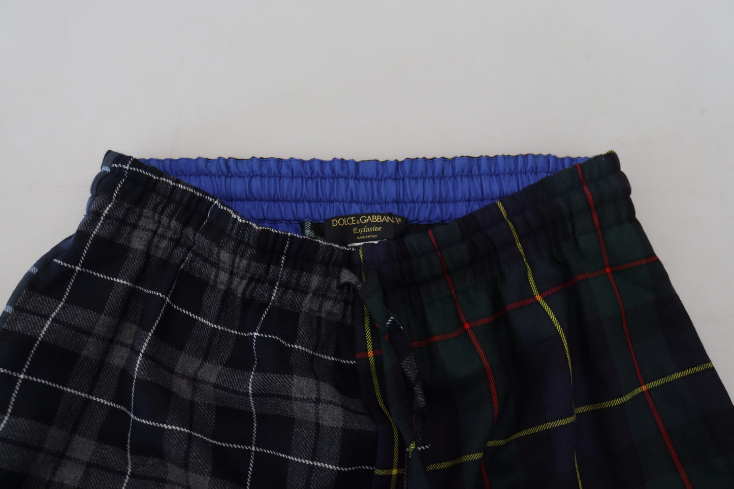 Dolce & Gabbana Multicolor Checkered Wool Men Jogger Pants by Dolce & Gabbana