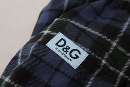 Dolce & Gabbana Multicolor Checkered Wool Men Jogger Pants by Dolce & Gabbana