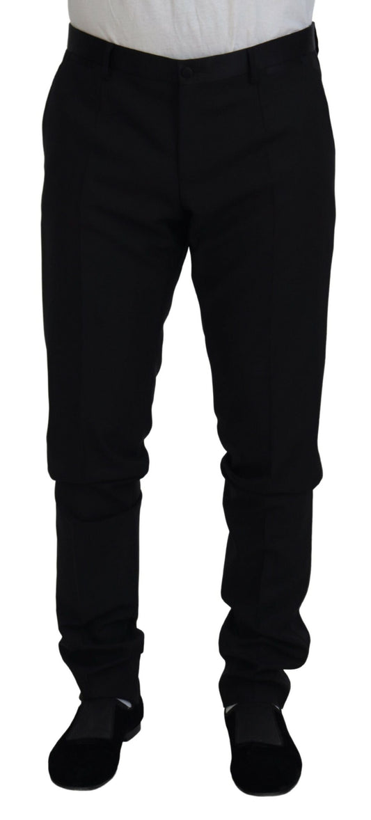 Dolce & Gabbana Black Wool Chino Dress Formal Pants by Dolce & Gabbana