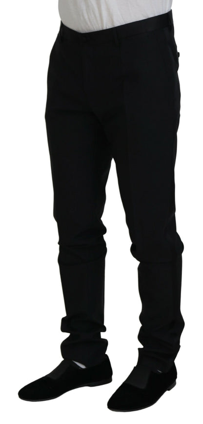 Dolce & Gabbana Black Wool Chino Dress Formal Pants by Dolce & Gabbana
