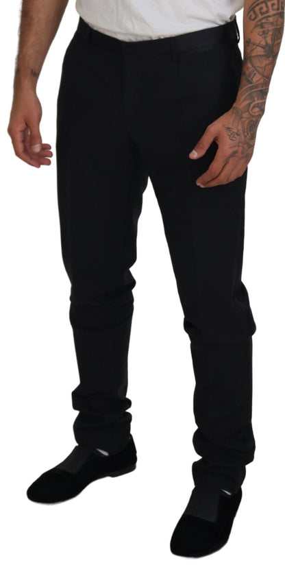 Dolce & Gabbana Black Wool Chino Dress Formal Pants by Dolce & Gabbana