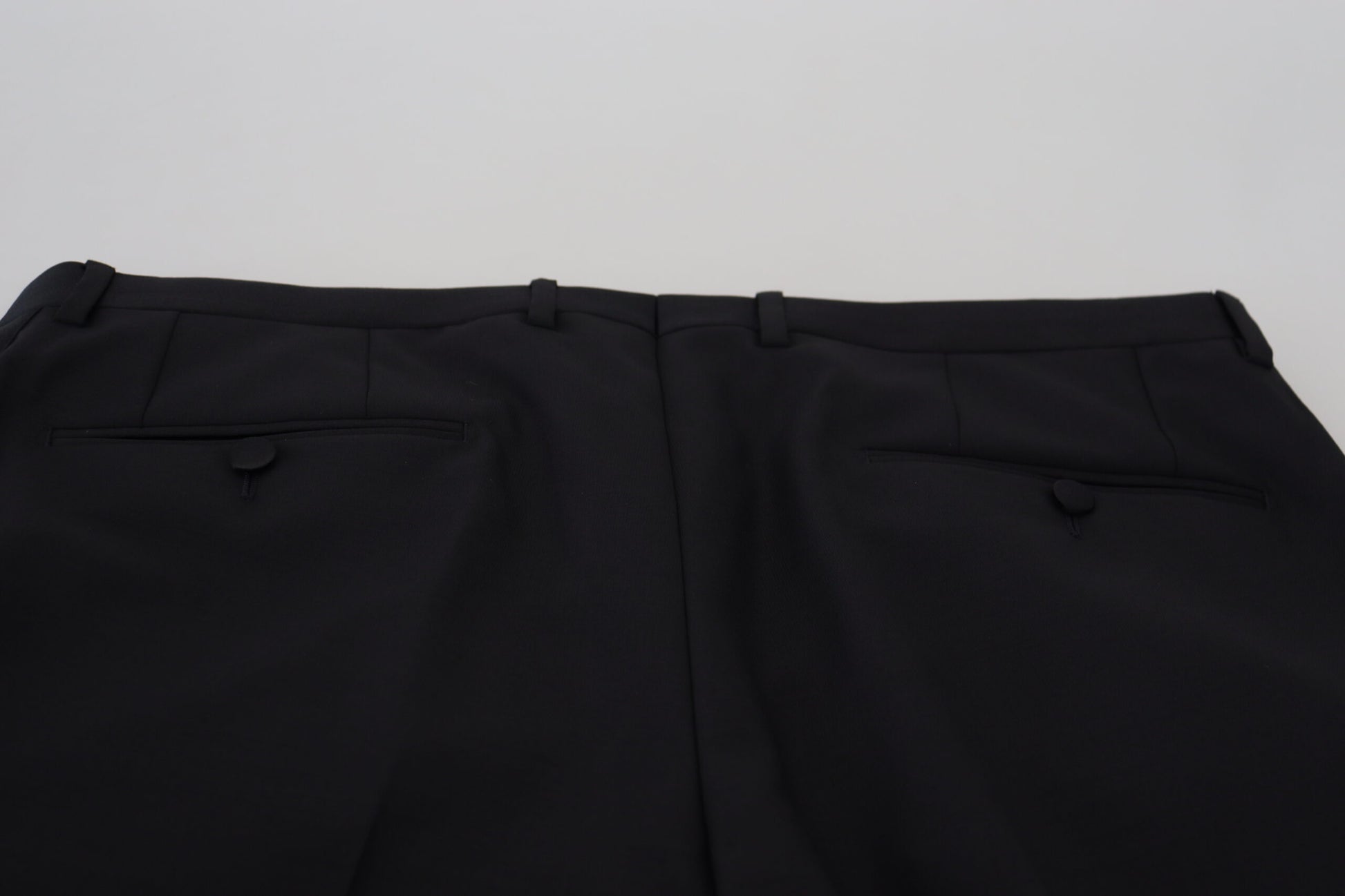 Dolce & Gabbana Black Wool Chino Dress Formal Pants by Dolce & Gabbana