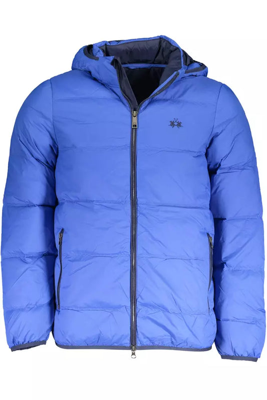 Veste bleue La Martina Elite avec capuche amovible