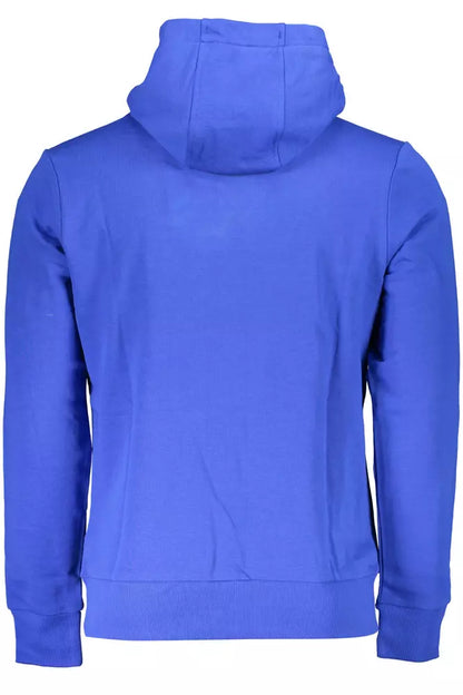 La Martina Chic Blue Embroidered Hooded Sweatshirt by La Martina