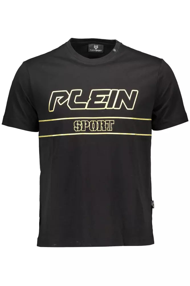 Plein Sport Black Cotton Men T-Shirt by Plein Sport