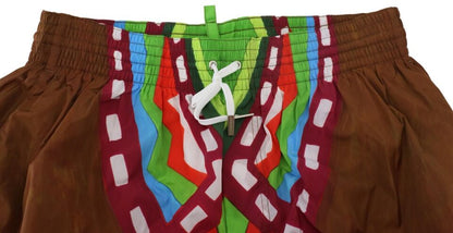 Short de bain imprimé multicolore Dsquared² style boxer