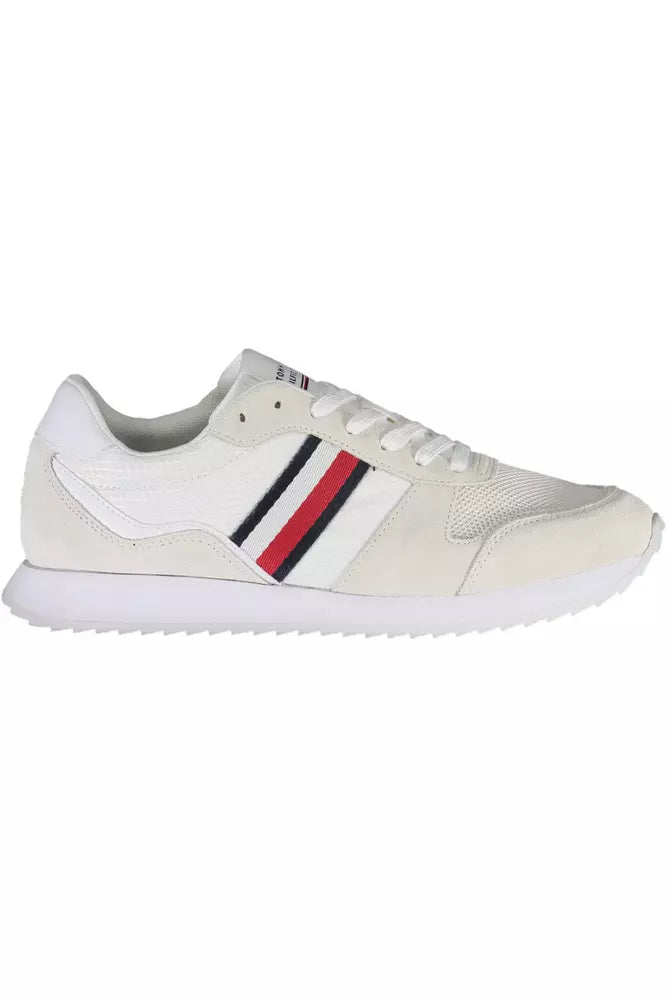 Tommy Hilfiger Eco-Conscious White Sneakers With Logo Accent by Tommy Hilfiger