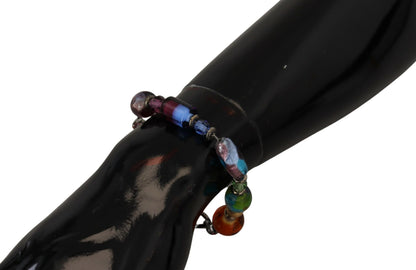 Bracelet chaîne en argent à perles multicolores Dolce &amp; Gabbana