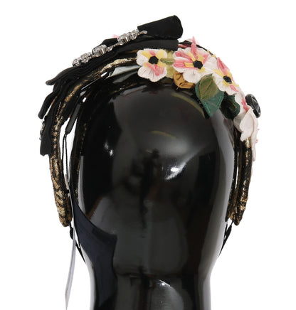 Bandeau floral élégant orné de cristaux Dolce &amp; Gabbana