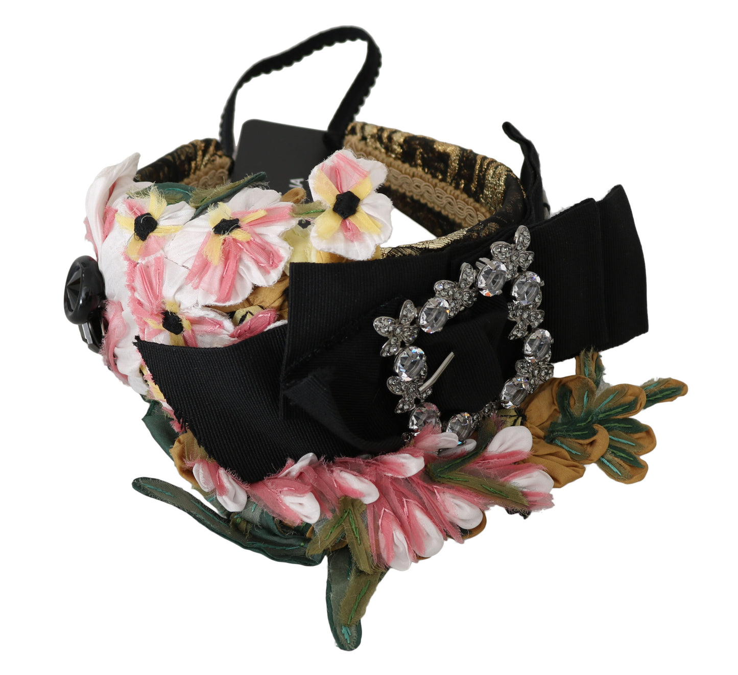 Bandeau floral élégant orné de cristaux Dolce &amp; Gabbana