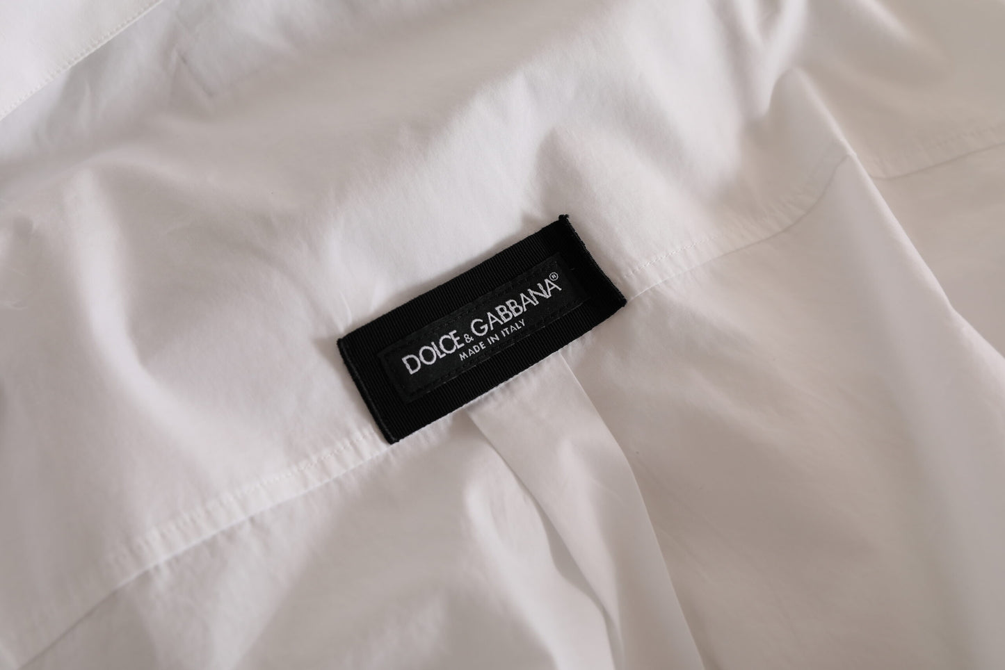 Dolce & Gabbana White Logo Cotton Casual Long Sleeves Shirt by Dolce & Gabbana