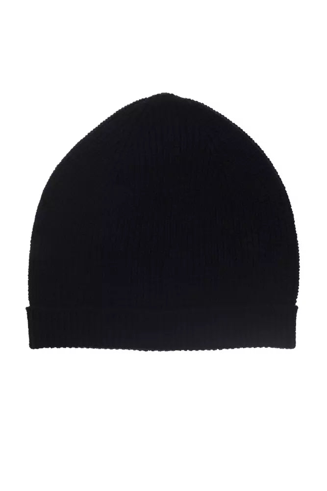 Bonnet homme en laine mérinos bleue Alpha Studio